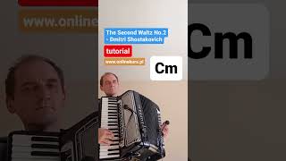 The Second Waltz  Dmitri Shostakovich  walc Szostakowicza tutorial accordion akordeon shorts [upl. by Jevon]