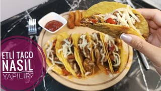 ETLİ TACO NASIL YAPILIR  taco tarifi tacos viralreels tacoz [upl. by Hahn]