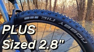 A Plus Sized Schwalbe Nobby Nic All Mountain Tire 275x28 With Actual Weight 275 [upl. by Tammara547]