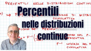 Percentili nelle distribuzioni continue esempio distribuzione normale percentile statistica [upl. by Sylvester497]