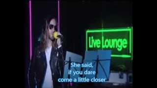 Thirty Seconds To Mars  Stay Rihanna in the Live Lounge Karaoke with Lyrics on Screen [upl. by Geerts]