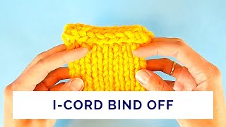 Simple Way to Make an ICord Bind Off  Quick Reference Video [upl. by Frager]