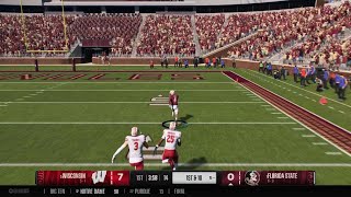 Morris 85 yd TD to Junior in space vs 5 Wisconsin [upl. by Meuse638]