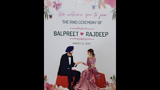 Balpreet amp Rajdeep Engagement Ceremony [upl. by Loella]