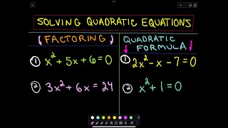 ❖ Solving Quadratic Equations by Factoring and the Quadratic Formula ❖ [upl. by Heger]