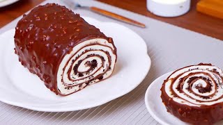 No Oven Chocolate Crepe Cake  Tempting Creamy Layers  NinosHome [upl. by Leuqcar361]