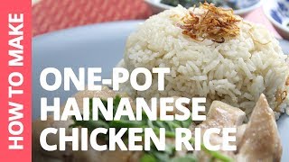 How to make OnePot Rice Cooker Hainanese Chicken Rice — Recipe by Plated Asia [upl. by Anattar]