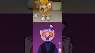 Tails evil cuphead and mugman kill the devil tails animation cuphead fnaf [upl. by Dreher]