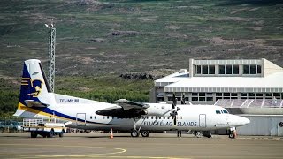 Flugfélag ÍslandsAir Iceland Fokker 50 TFJMN  Landing in Egilsstaðir Full HD [upl. by Oruntha869]