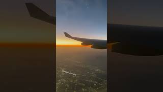 Soothing Airplane Sound 🌅Sunset View from Plane Window Airplane White Noise for Sleeping Reading [upl. by Juliann]