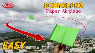 Wapas Aane Wala Paper Plane  Boomerang Paper Plane Easy  Come Back Paper Airplane Origami Plane [upl. by Otecina]