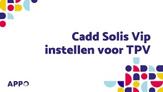 Cadd Solis Vip infuuspomp instellen voor TPV [upl. by Britte]