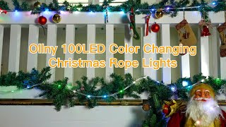 Ollny 100 LED 33FT Color Changing Rope Lights 16 Colors USB 4 Modes IP68 Waterproof [upl. by Irelav]