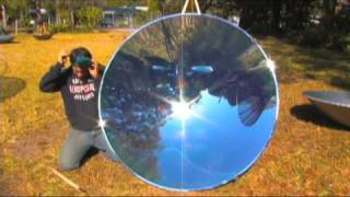 Solar quotDeath Rayquot PARABOLIC MIRROR 557 PARABOLOID STEAM GENERATOR Concave [upl. by Leavelle]