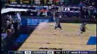 All of KU Dunks vs Villanova [upl. by Aicats74]