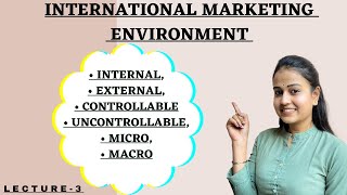 International Business Environment  internal and external factors of marketing environment  mcom [upl. by Adnamahs]