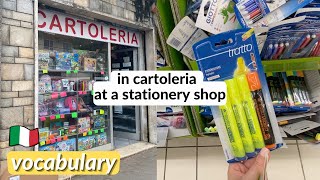 Italian Vocabulary and Pronunciation at a Stationery Shop ✏️ sub [upl. by Submuloc965]