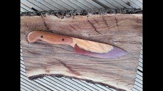 Making a Wood Knife Using The quotSan Maiquot Technique [upl. by Weigle]