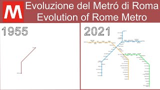 Evoluzione della Metropolitana di Roma 1955→2021 [upl. by Anrym164]