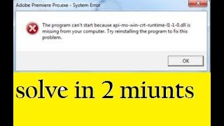 adbexe system error apimswincrtlocalel110dll is missing adbexe system error apimswin [upl. by Kenna]