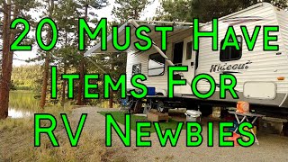 New To Camping amp RVing 20 Must Have Items For RV NewbiesNew RV Owners [upl. by Lyrahs]