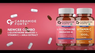 Carbamide Forte Japanese Reduced LGlutathione and Vitamin C Combo Skin Brightening Support [upl. by Kiernan]