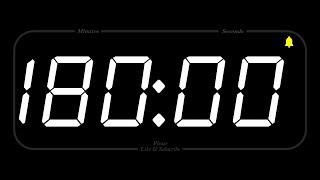 180 MINUTE  TIMER amp ALARM  1080p  COUNTDOWN [upl. by Nayab]