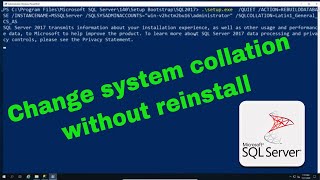 Changing SQL Server System Collation without reinstalling [upl. by Nodnrb]