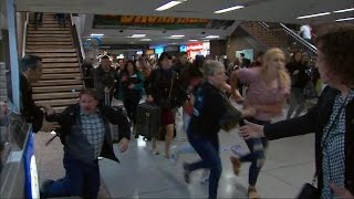 Panic leads to stampede at New Yorks Penn Station during rush hour [upl. by Terrena]