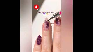 💕 Latest Designer Butterfly Nail Art Design nailart naildesign nailpolish nailartdesigns [upl. by Nnaycart]