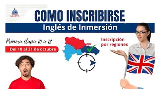 COMO INSCRIBIRTE EN EL INGLÉS POR INMERSIÓN MESCYT VIDEO ACTUALIZADO 20232024 FACIL RAPIDO [upl. by Ttsepmet854]