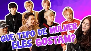 IDOLS COREANOS REVELAM SEU TIPO DE MULHER IDEAL  ENTREVISTA COM BLANC7 [upl. by Cleasta]