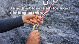 Clove hitch for rock climbing anchors at fixed stations Demonstration [upl. by Leunamnauj]