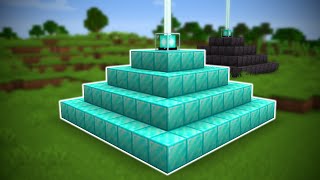 I Made a FULL DIAMOND BEACON in Minecraft Hardcore [upl. by Idnod]