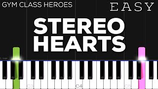 Gym Class Heroes  Stereo Hearts ft Adam Levine  EASY Piano Tutorial [upl. by Atram]