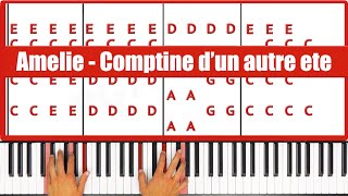 Comptine d’un autre ete Amelie Piano Tutorial [upl. by Louella456]