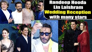 Randeep Hooda Lin Laishram Wedding Reception Jackie Shroff TamannaahVijay Iulia and many stars [upl. by Gnok]