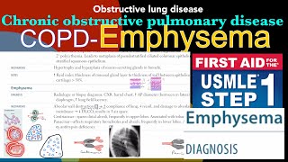 Obstructive lung disease COPD Emphysema in HindiUrdu by first aid for USMLE step 1 [upl. by Katalin]