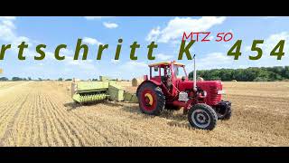 Mtz 50 Fortschritt K 454 B Canola baling hay Teaser [upl. by Ayeka]