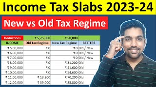 Income Tax Slabs 202324 with Calculations  New vs Old Tax Regime Hindi [upl. by Roderick544]