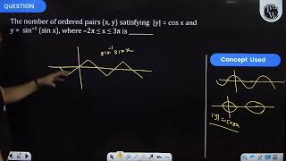 The number of ordered pairs \x y\ satisfying \y\cos x\ and \y\sin 1\sin x\ wh [upl. by Ahcilef]