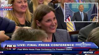 Reporter Asks Obama a Personal Question to Wrap Up Press Conference as President  FNN [upl. by Odnamra]