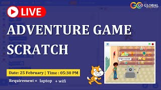 Adventure Game With Scratch  Scratch Tutorial  Adventure Game for kids [upl. by Yregerg]