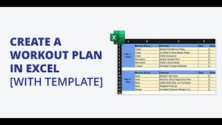 Excel Workout Template How to Make a Workout Plan [upl. by Haydon]