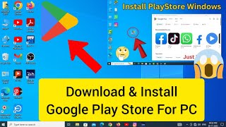 How To Download And Install Google Play Store on Windows 1011 Download amp Install Play Store For PC [upl. by Yannodrahc]