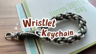 DIY Tutorial  Macrame  Wristlet Keychain｜手機掛繩 [upl. by Nekial299]