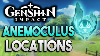 All Anemoculus Locations 【Genshin Impact】 [upl. by Ylremik]