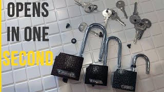 How to DIY Easy way to Open Padlock  Opens 3 Padlocks [upl. by Osman29]