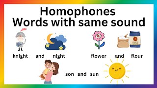 homophones  Learning homophones  homophones in english homophones englishgrammar grammar [upl. by Koziara]