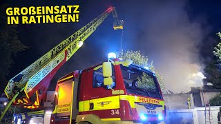 GROßBRAND IN RATINGEN  Supermarkt in Vollbrand  Starke Rauchentwicklung  Großeinsatz in Homberg [upl. by Fabrin]